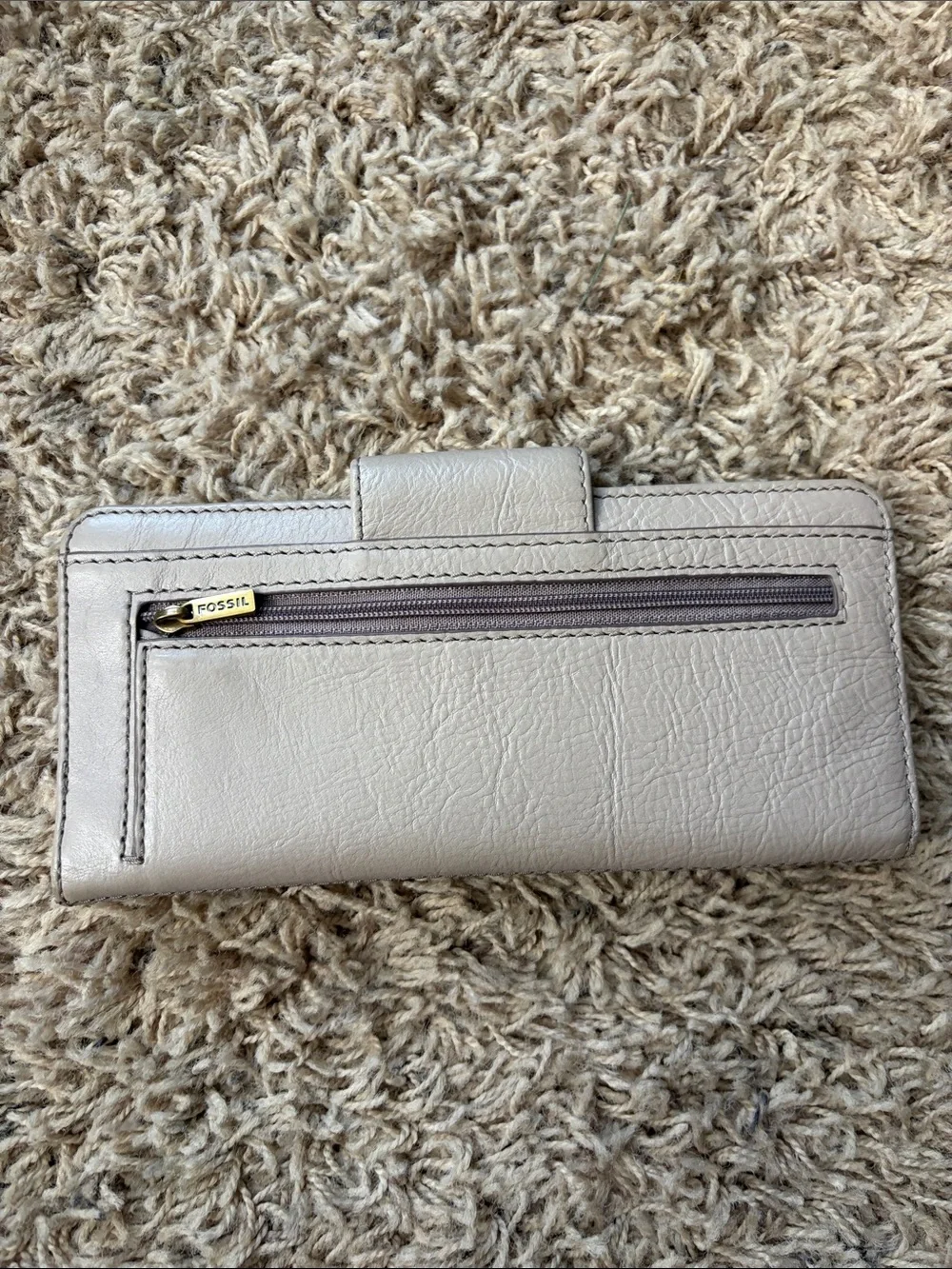 Fossil Women's Leather Wallet in Light Taupe